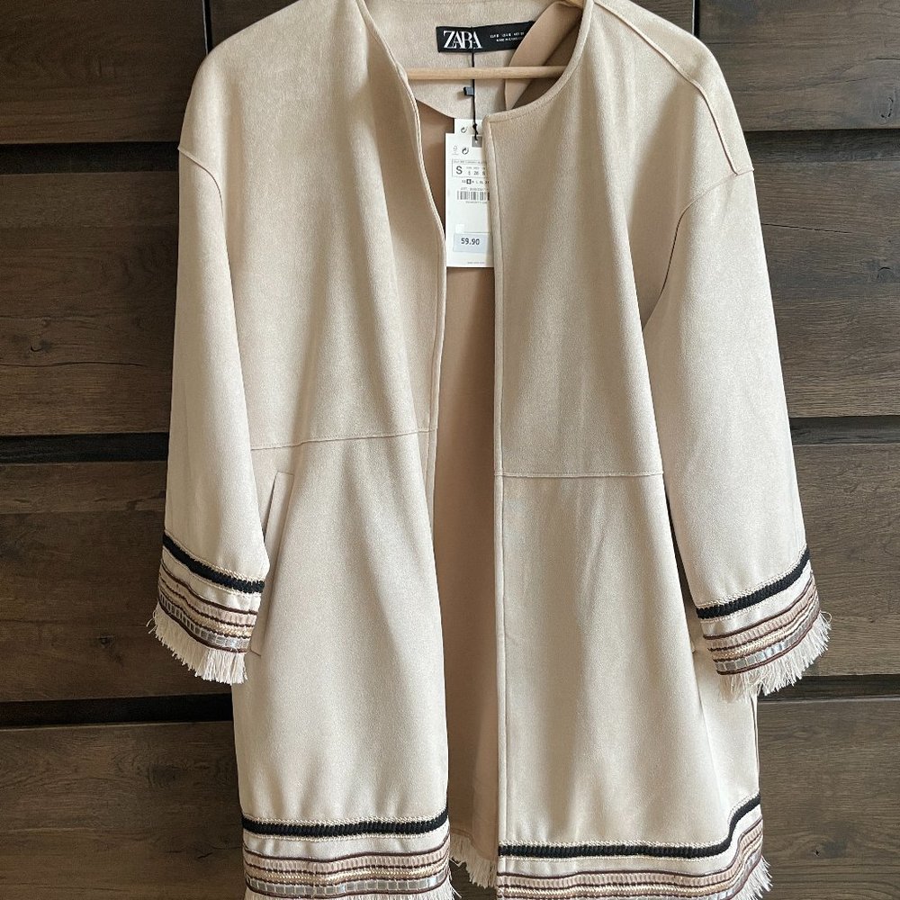 Zara Tan Suede Jacket